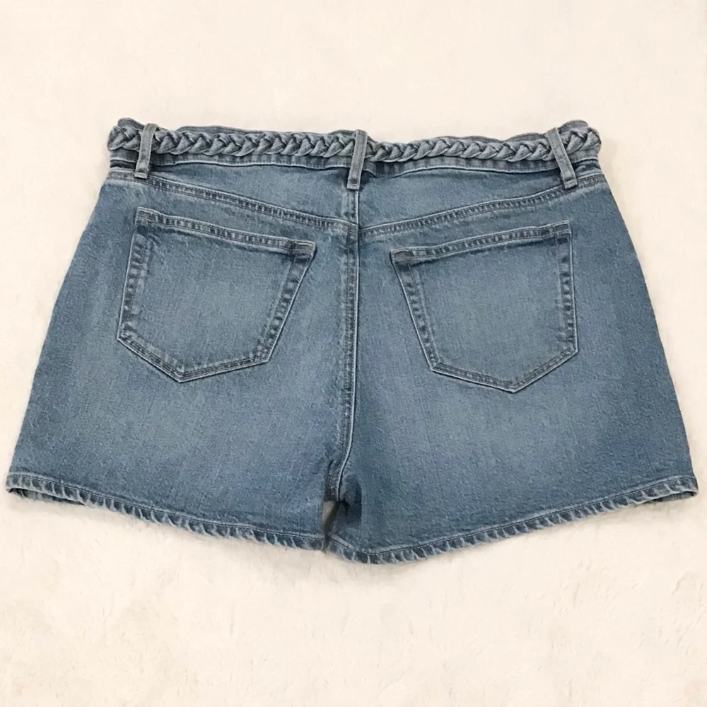 LOFT 10 (30) The Cut Off Short Women's Denim Jeans Shorts With Braided Belt